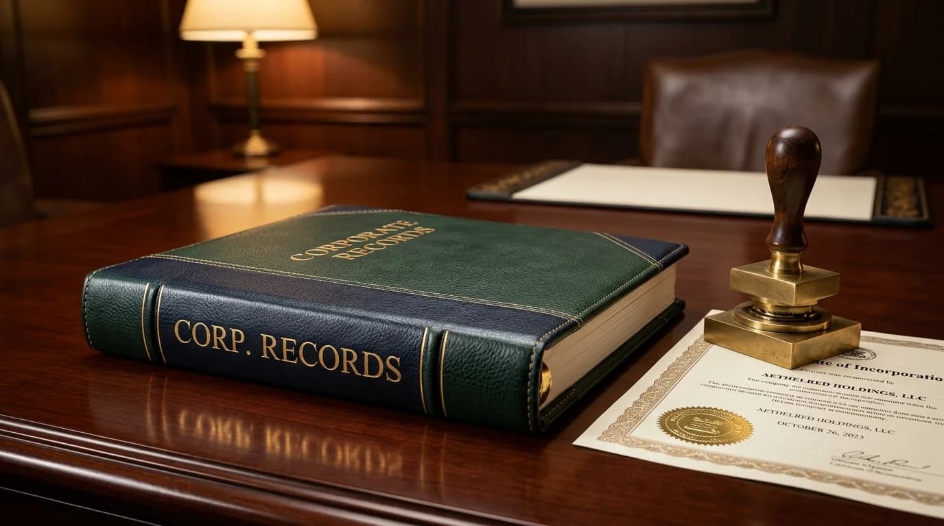 Official US Corporate Records Kit and Secretary of State Charter